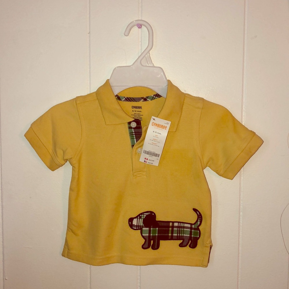 Gymboree Yellow Boys Polo Shirt 6-12mo